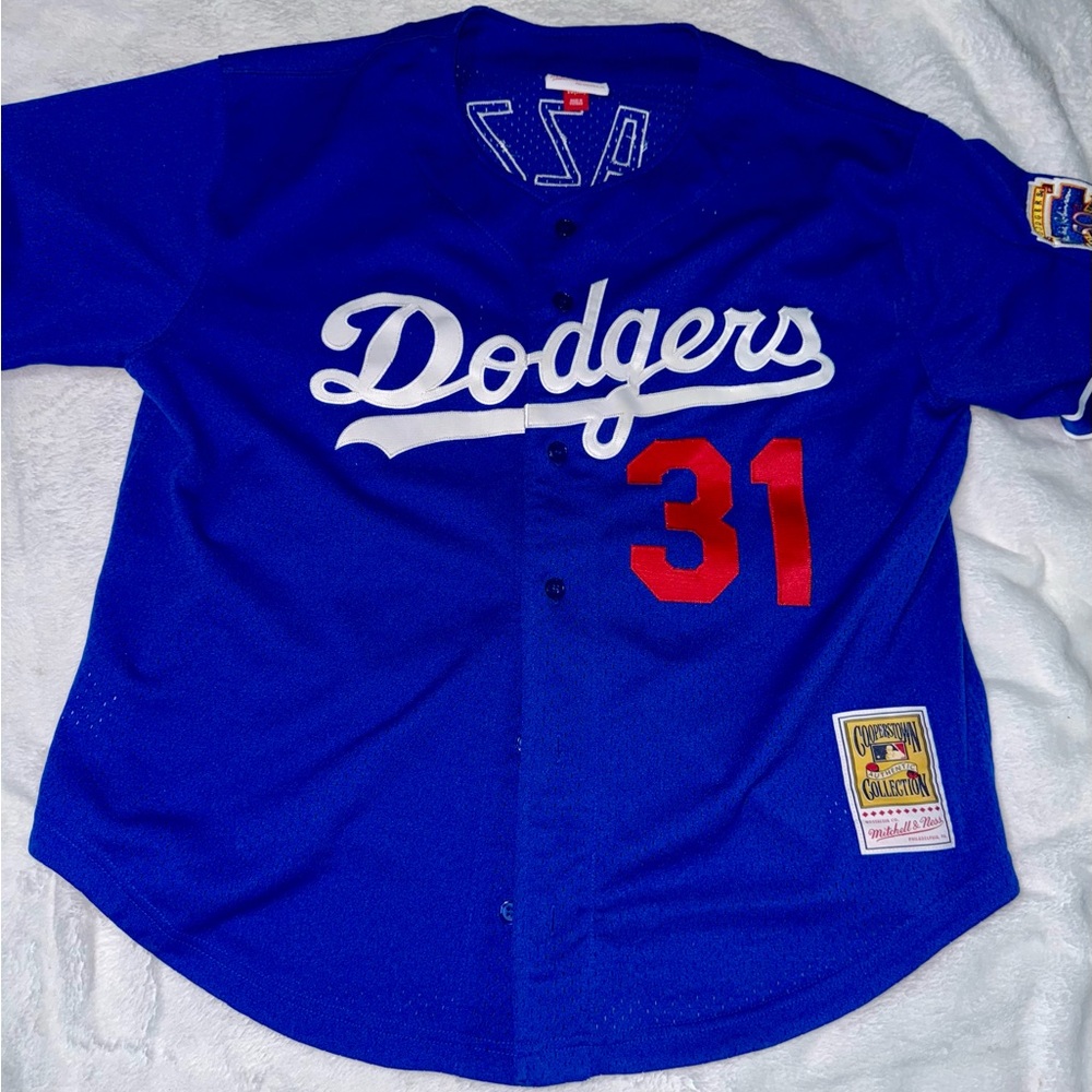 Mitchell & Ness Blue Jersey with Red Accents